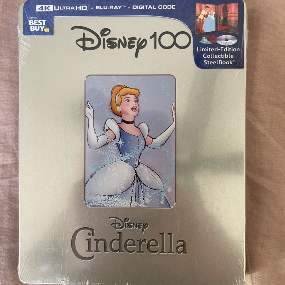 Disney Cinderella Steelboom 4K and Blu-Ray